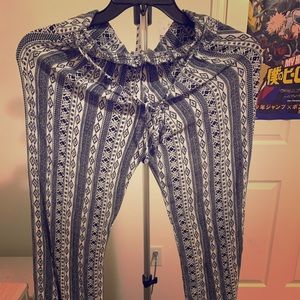 Tribal print stretch pants flow